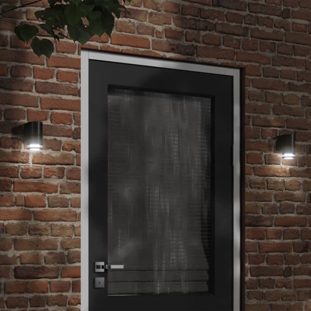 vidaXL Kinkiet zewnętrzny, czarny, odlewane aluminium