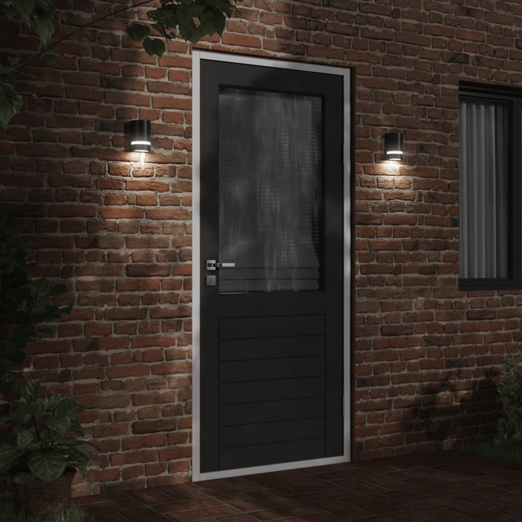 vidaXL Kinkiet zewnętrzny, czarny, odlewane aluminium