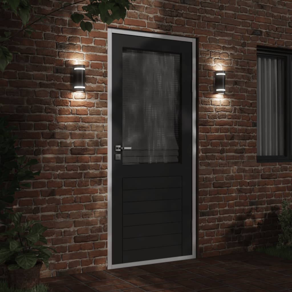 vidaXL Kinkiet zewnętrzny, czarny, odlewane aluminium