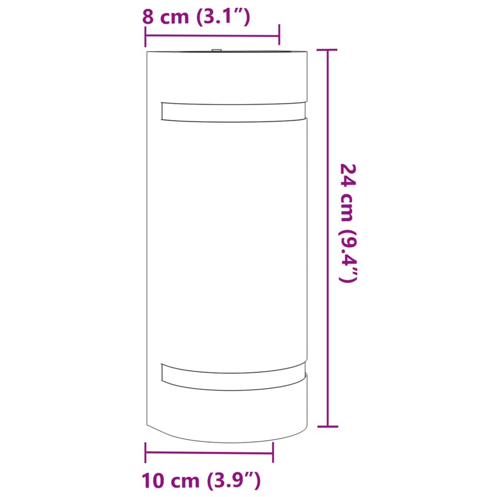 vidaXL Kinkiet zewnętrzny, czarny, odlewane aluminium