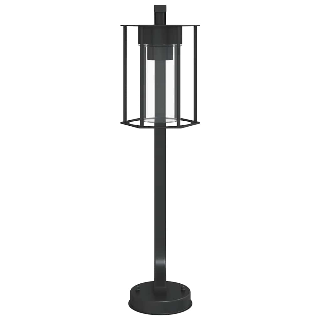 vidaXL Lampy ogrodowe stojące, 3 szt., czarne, 60 cm, stal nierdzewna