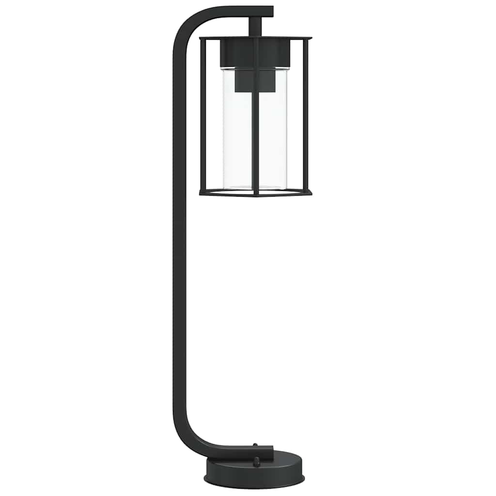 vidaXL Lampy ogrodowe stojące, 3 szt., czarne, 60 cm, stal nierdzewna