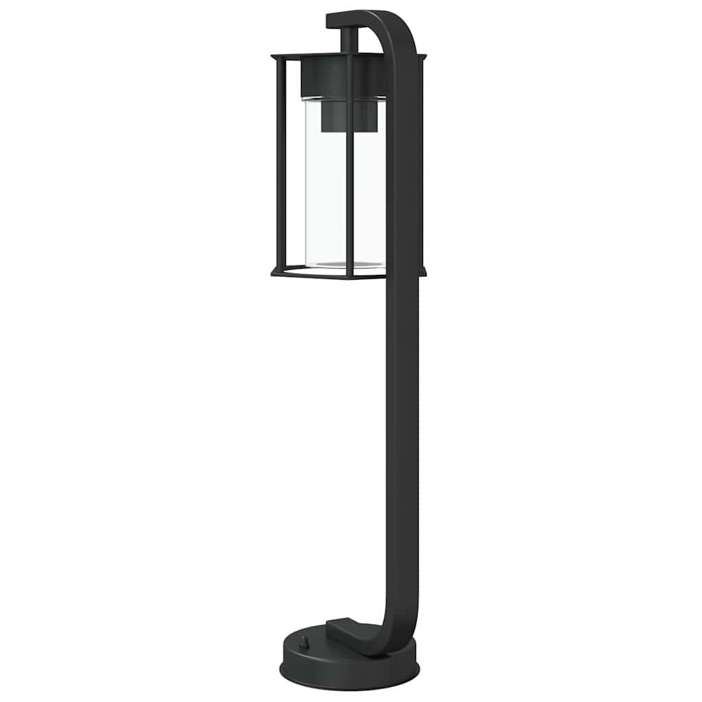 vidaXL Lampy ogrodowe stojące, 3 szt., czarne, 60 cm, stal nierdzewna