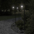 vidaXL Lampa ogrodowa stojąca, czarna, 100 cm, stal nierdzewna