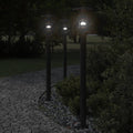 vidaXL Lampa ogrodowa na słupku, czarna, 100 cm, stal nierdzewna