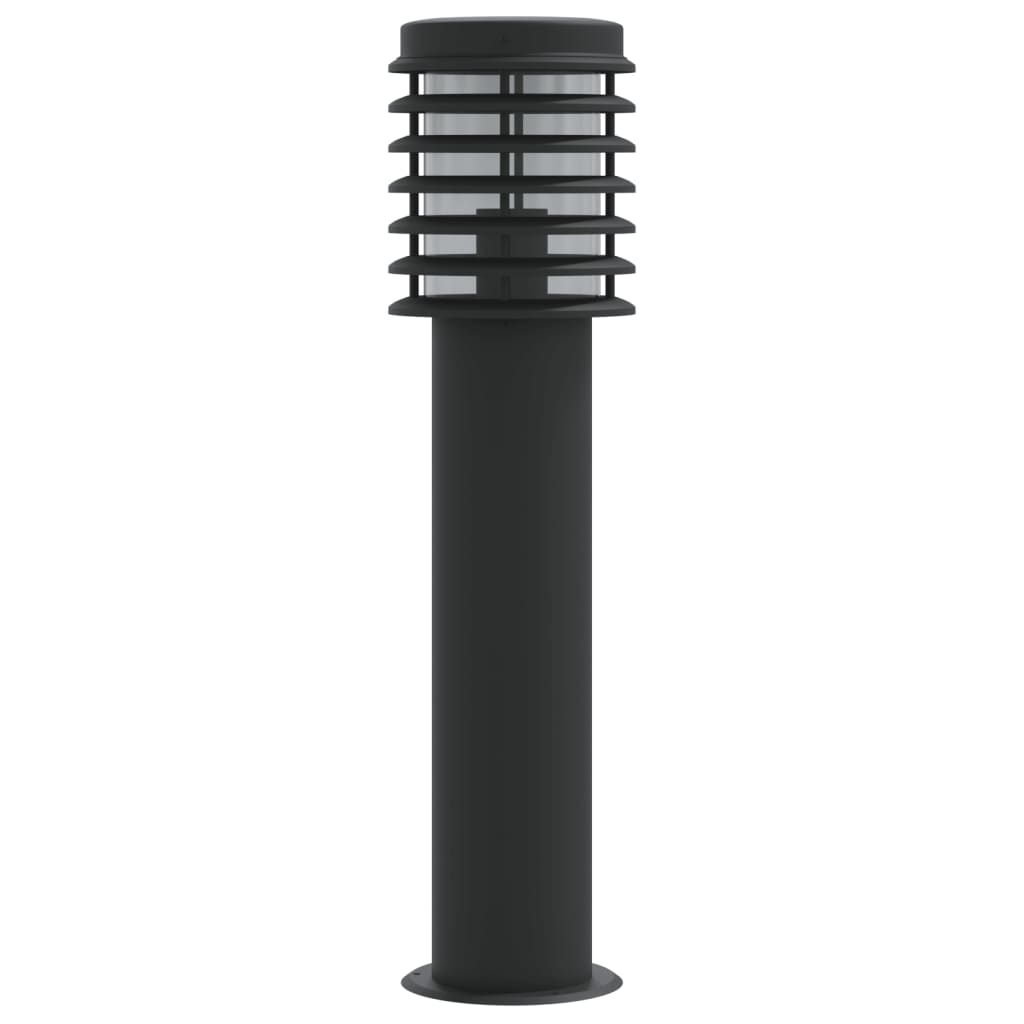 vidaXL Lampy ogrodowe na słupku, 3 szt., czarne, 60 cm, stal