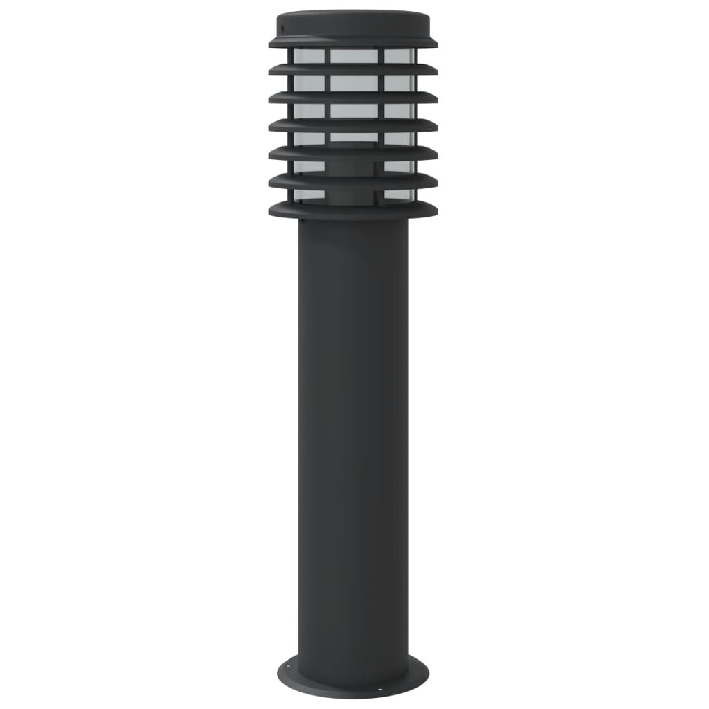 vidaXL Lampy ogrodowe na słupku, 3 szt., czarne, 60 cm, stal