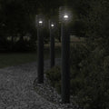 vidaXL Lampa ogrodowa na słupku, czarna, 110 cm, stal nierdzewna