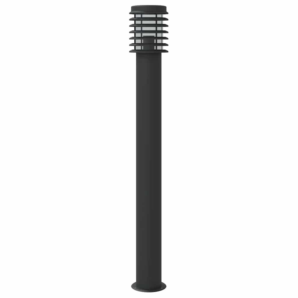 vidaXL Lampy ogrodowe na słupku, 3 szt., czarne, 110 cm, stal