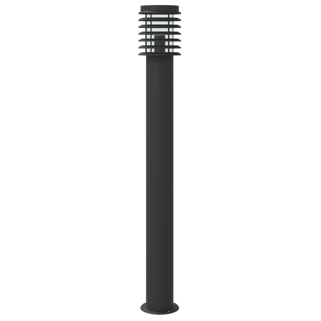 vidaXL Lampy ogrodowe na słupku, z czujnikiem, 3 szt., czarne, 110 cm