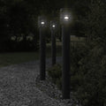 vidaXL Lampy ogrodowe na słupku, z gniazdkiem, 3 szt., czarne, 110 cm