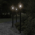vidaXL Lampy ogrodowe na słupku, 3 szt., czarne, 120 cm, stal