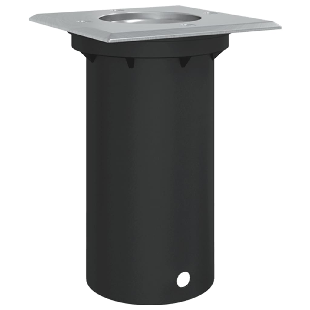vidaXL Lampy najazdowe, kwadratowe, czarne, 10,5x10,5 cm, aluminium