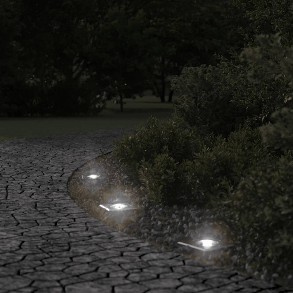 vidaXL Lampy najazdowe, kwadratowe, czarne, 10,5x10,5 cm, aluminium