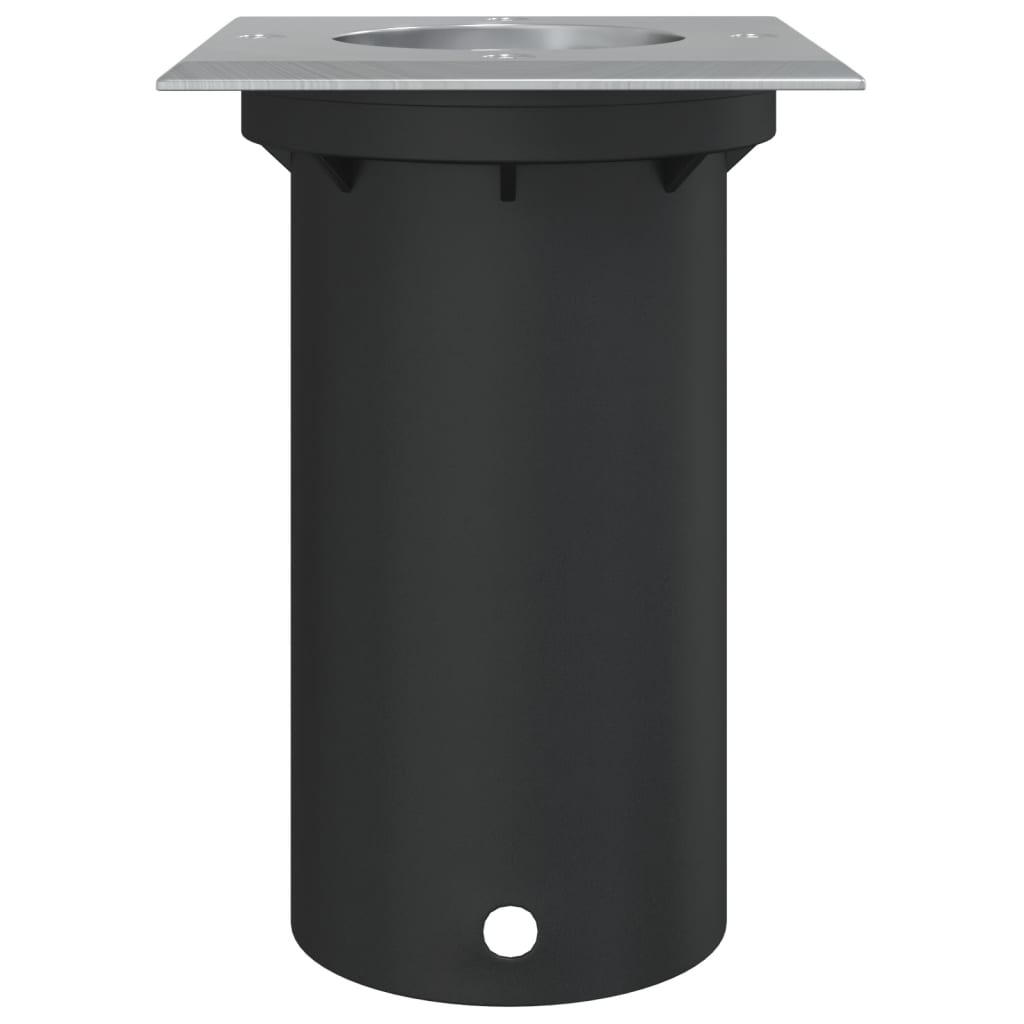 vidaXL Lampy najazdowe, kwadratowe, czarne, 10,5x10,5 cm, aluminium