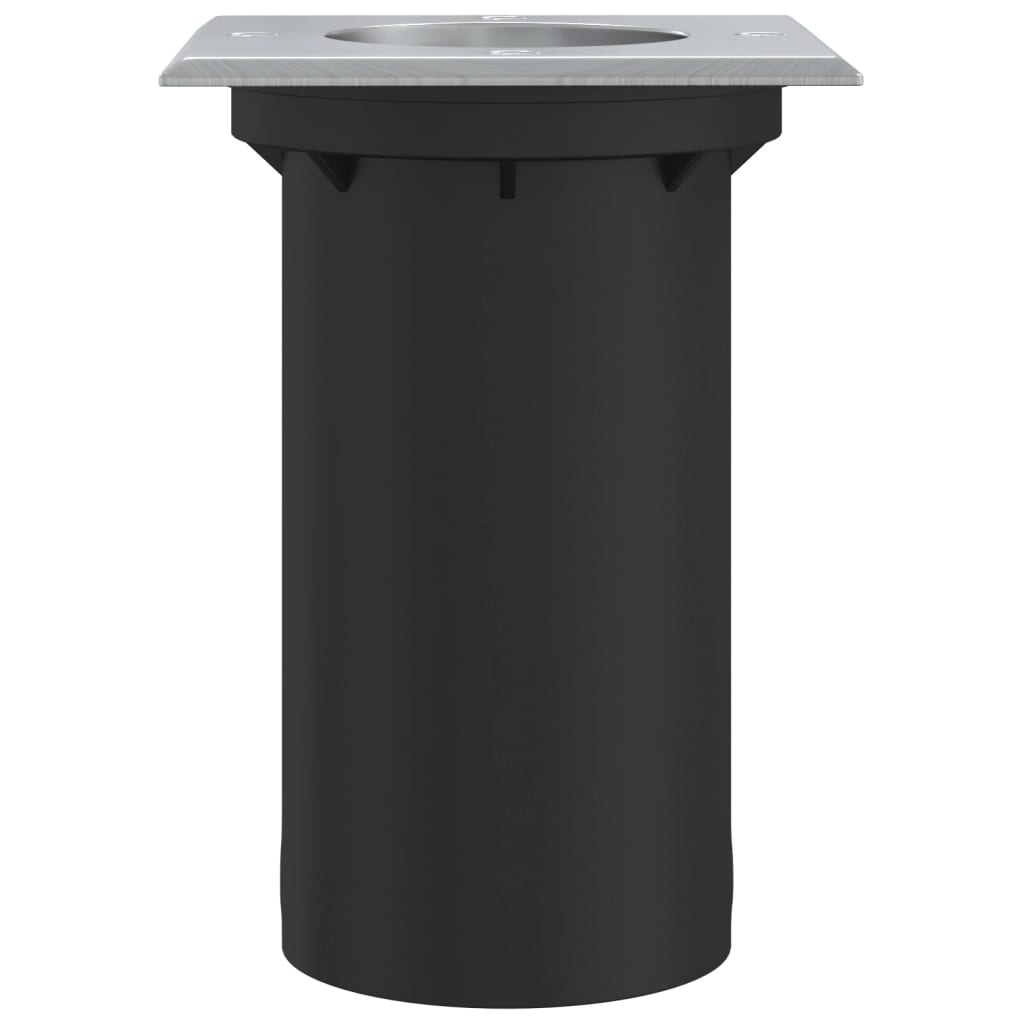 vidaXL Lampy najazdowe, kwadratowe, czarne, 10,5x10,5 cm, aluminium