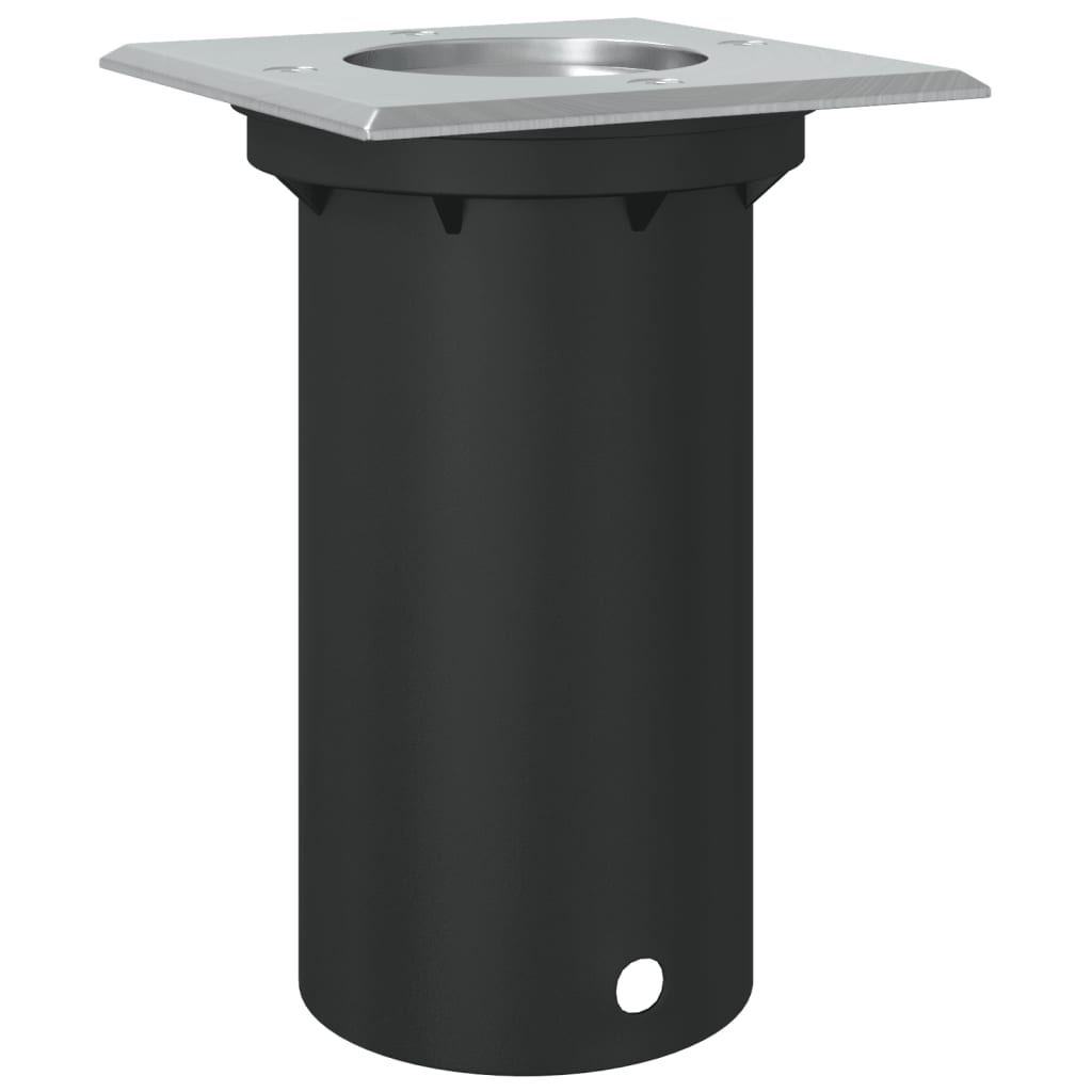 vidaXL Lampy najazdowe, kwadratowe, czarne, 10,5x10,5 cm, aluminium