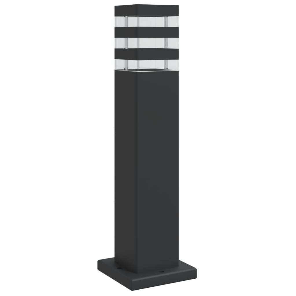vidaXL Zewnętrzna lampa stojąca, czarna, 50 cm, aluminium