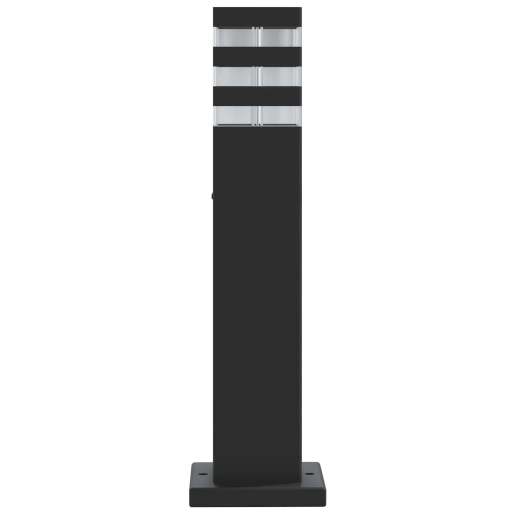 vidaXL Zewnętrzna lampa stojąca, czarna, 50 cm, aluminium