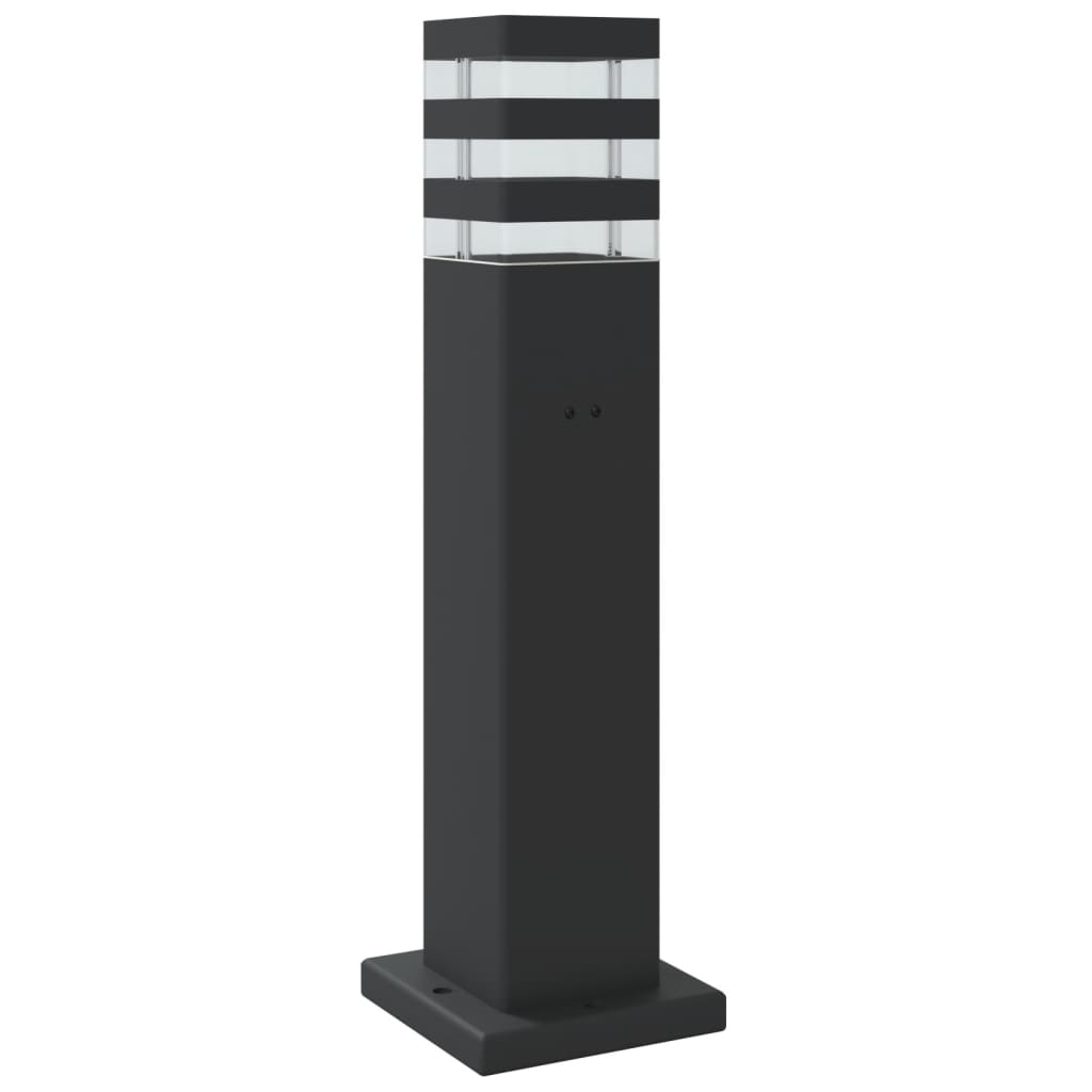vidaXL Zewnętrzna lampa stojąca, czarna, 50 cm, aluminium