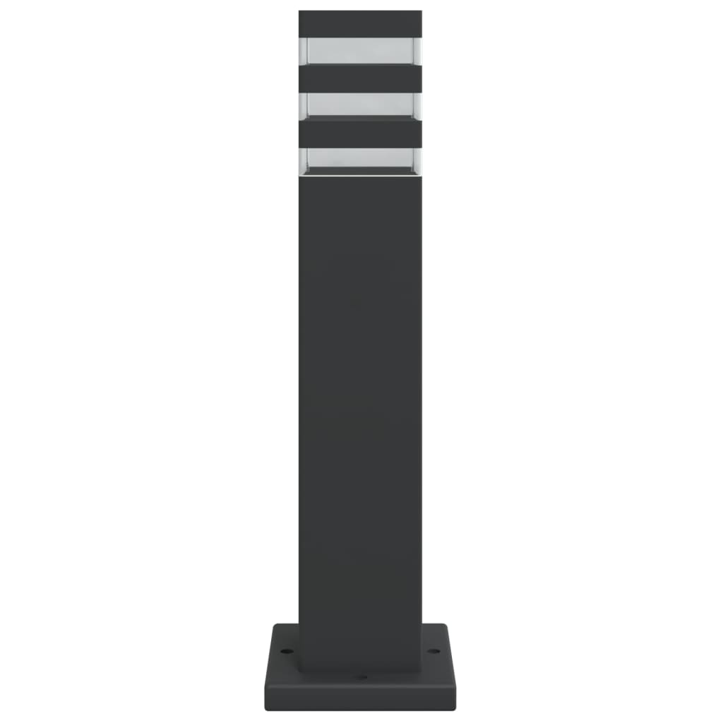 vidaXL Zewnętrzne lampy stojące, 3 szt., czarne, 50 cm, aluminium