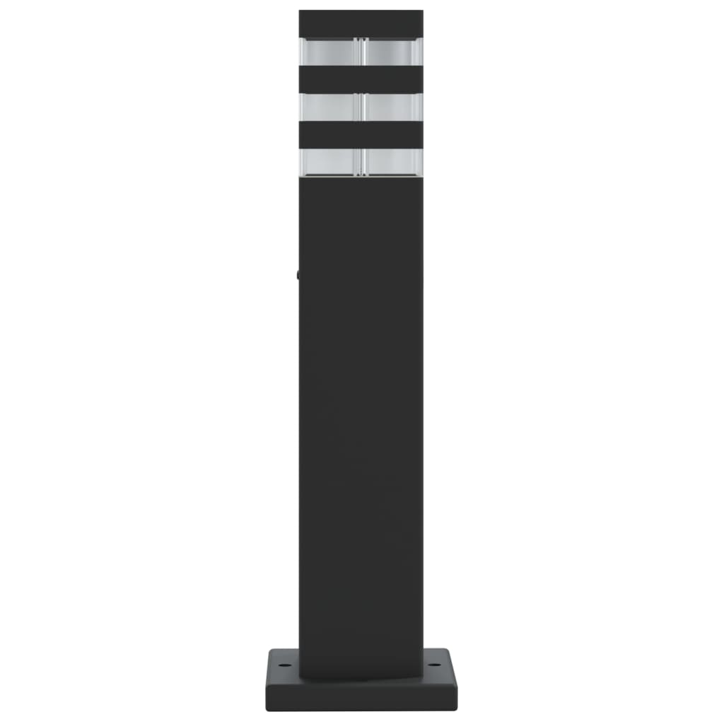 vidaXL Zewnętrzne lampy stojące, 3 szt., czarne, 50 cm, aluminium