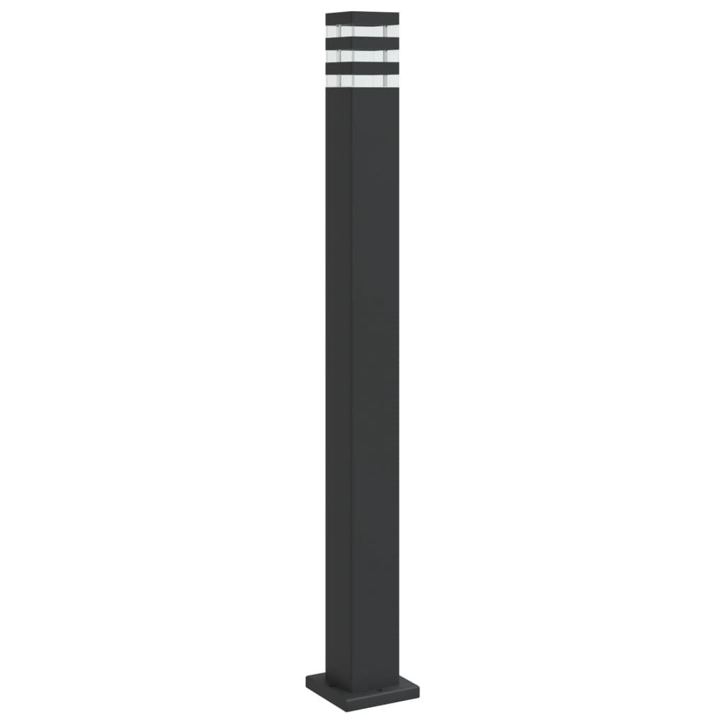 vidaXL Zewnętrzna lampa stojąca, czarna, 110 cm, aluminium