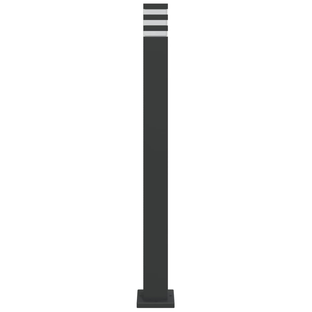 vidaXL Zewnętrzna lampa stojąca, czarna, 110 cm, aluminium