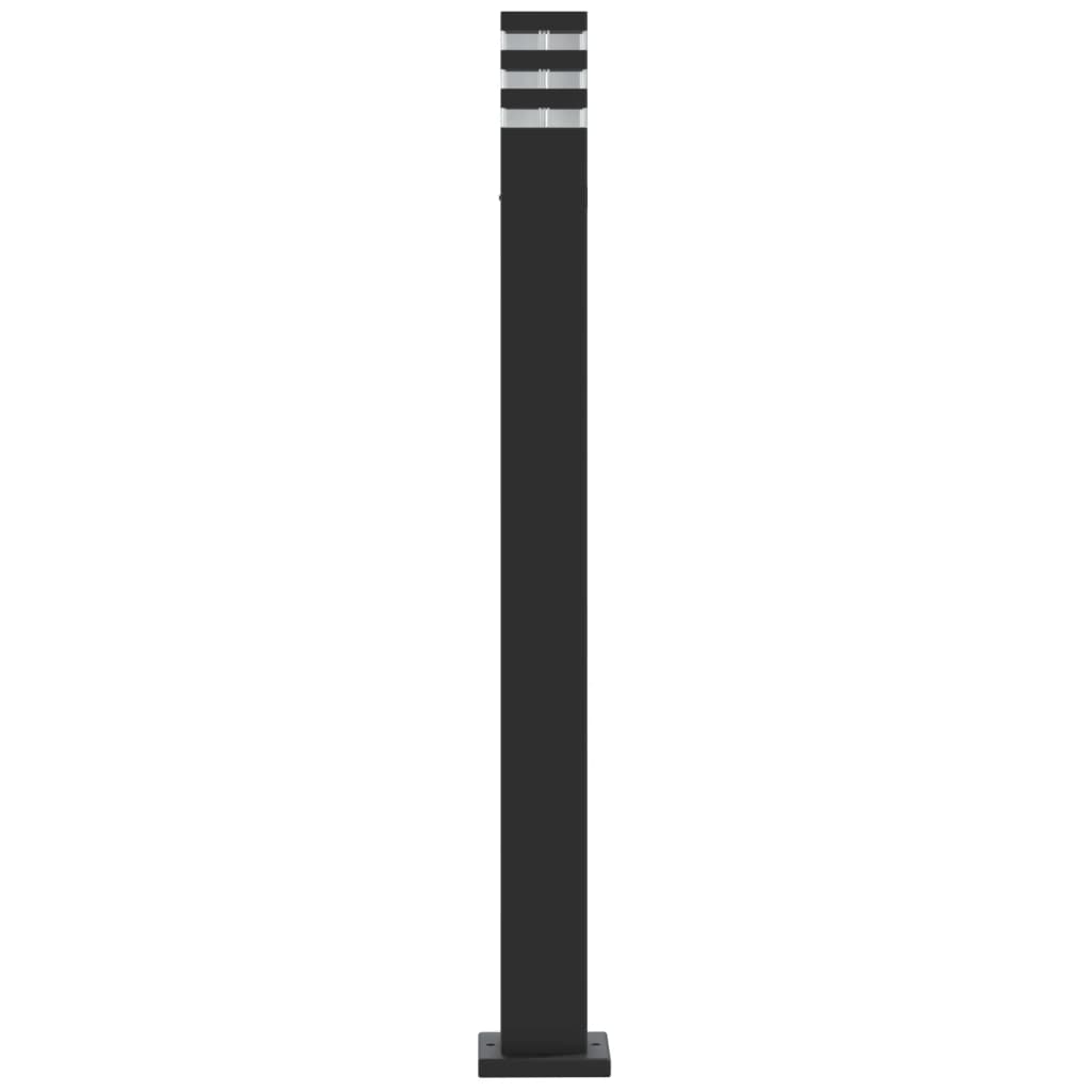 vidaXL Zewnętrzna lampa stojąca, czarna, 110 cm, aluminium