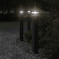 vidaXL Zewnętrzna lampa stojąca z czujnikiem, czarna, 80 cm, aluminium