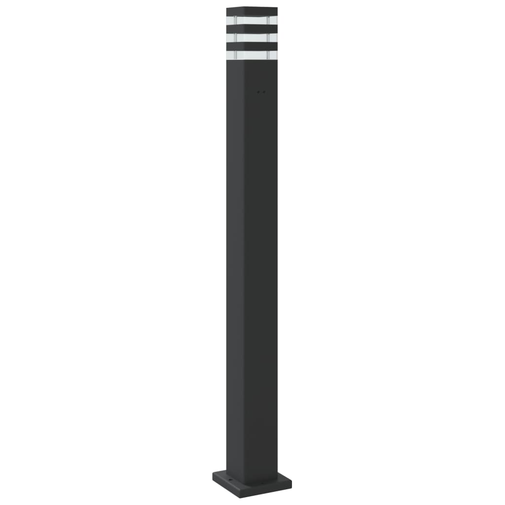 vidaXL Zewnętrzna lampa stojąca z czujnikiem, czarna, 110 cm