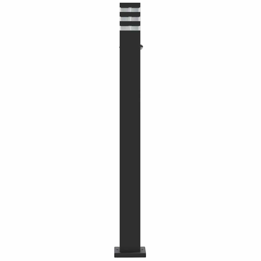 vidaXL Zewnętrzne lampy stojące, z czujnikami, 3 szt., czarne, 110 cm