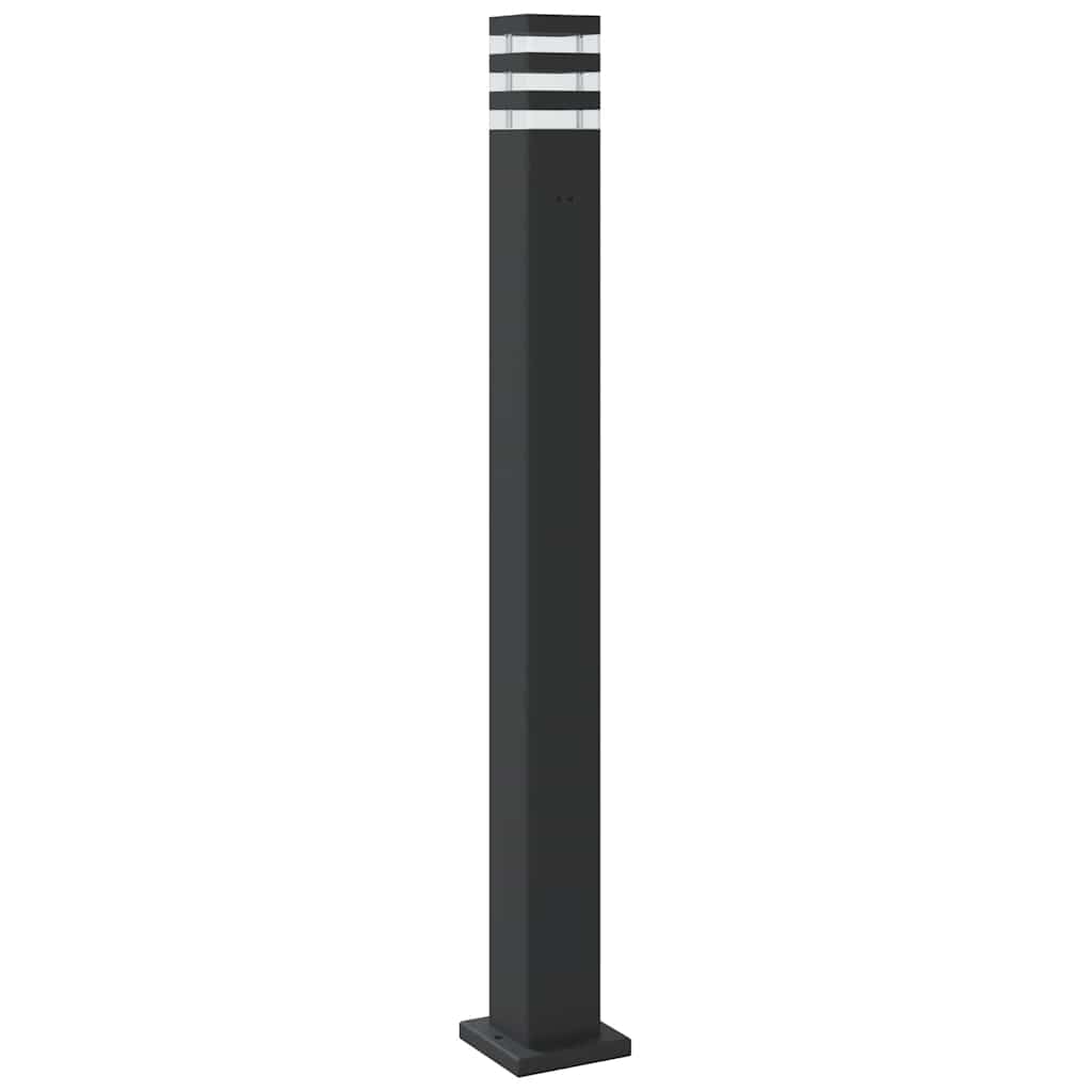 vidaXL Zewnętrzne lampy stojące, z czujnikami, 3 szt., czarne, 110 cm