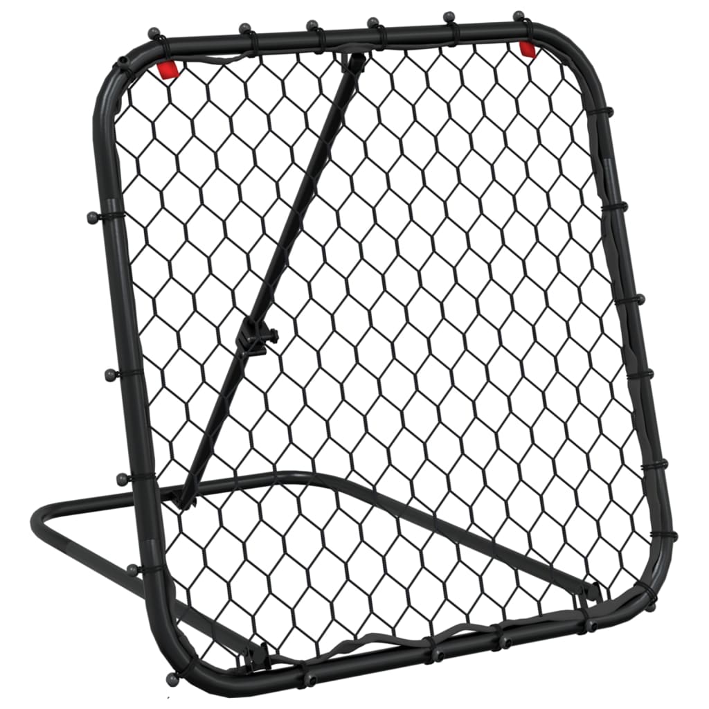 vidaXL Rebounder do piłki nożnej, regulowany, czarny, 84x73x60-80 cm