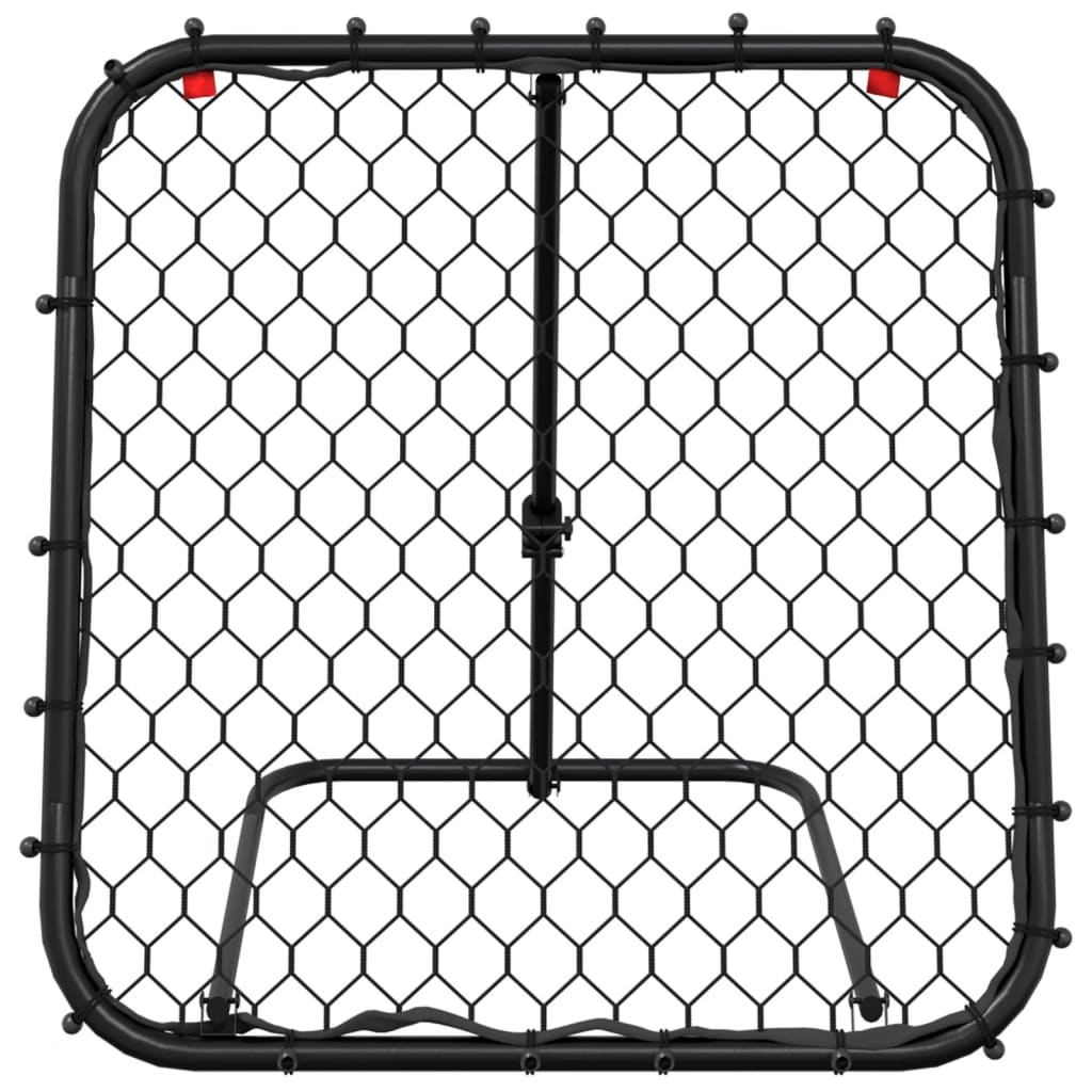 vidaXL Rebounder do piłki nożnej, regulowany, czarny, 84x73x60-80 cm