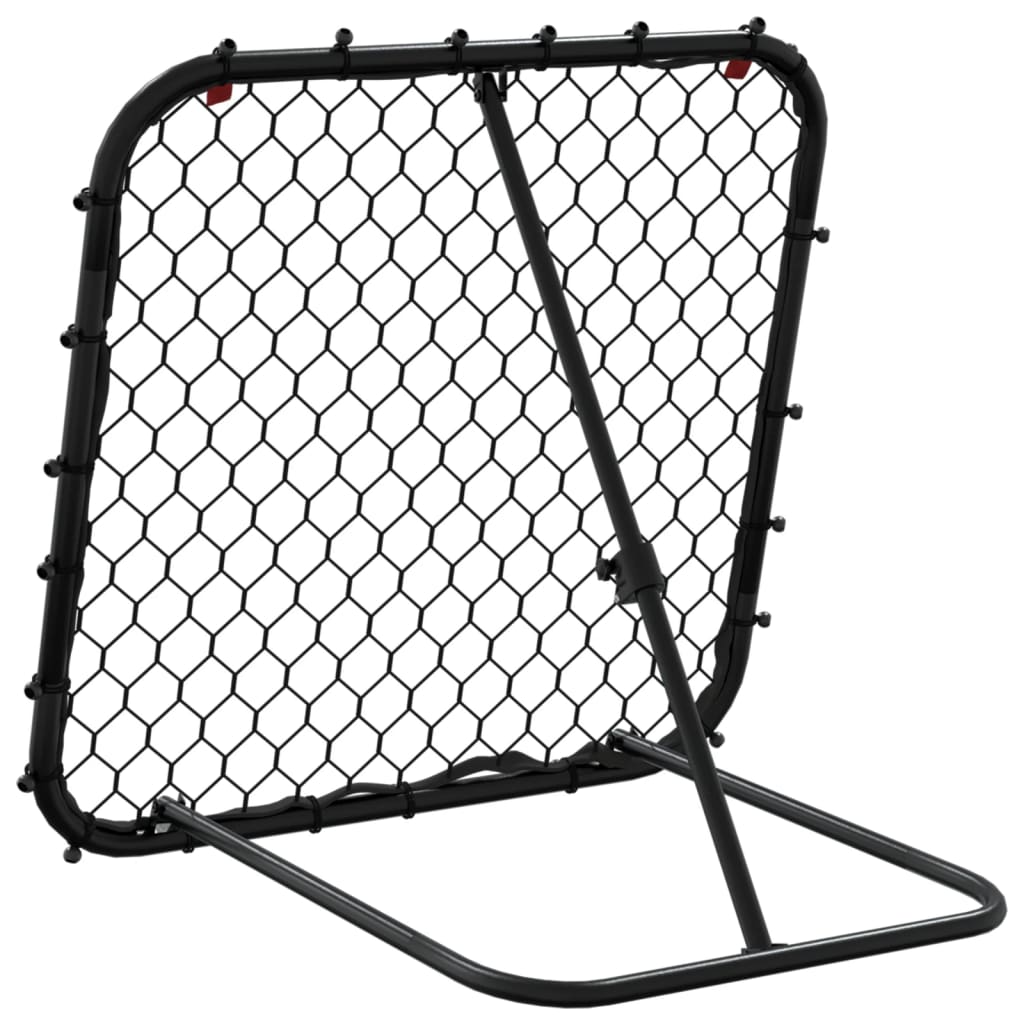 vidaXL Rebounder do piłki nożnej, regulowany, czarny, 84x73x60-80 cm