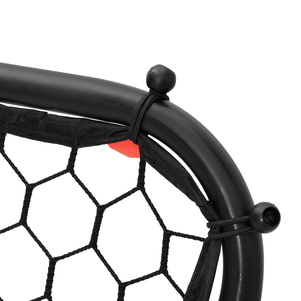 vidaXL Rebounder do piłki nożnej, regulowany, czarny, 84x73x60-80 cm