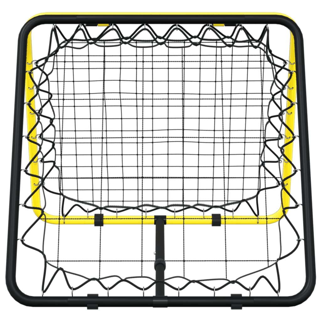 vidaXL Rebounder piłkarski, dwustronny, regulowany, żółto-czarny, stal
