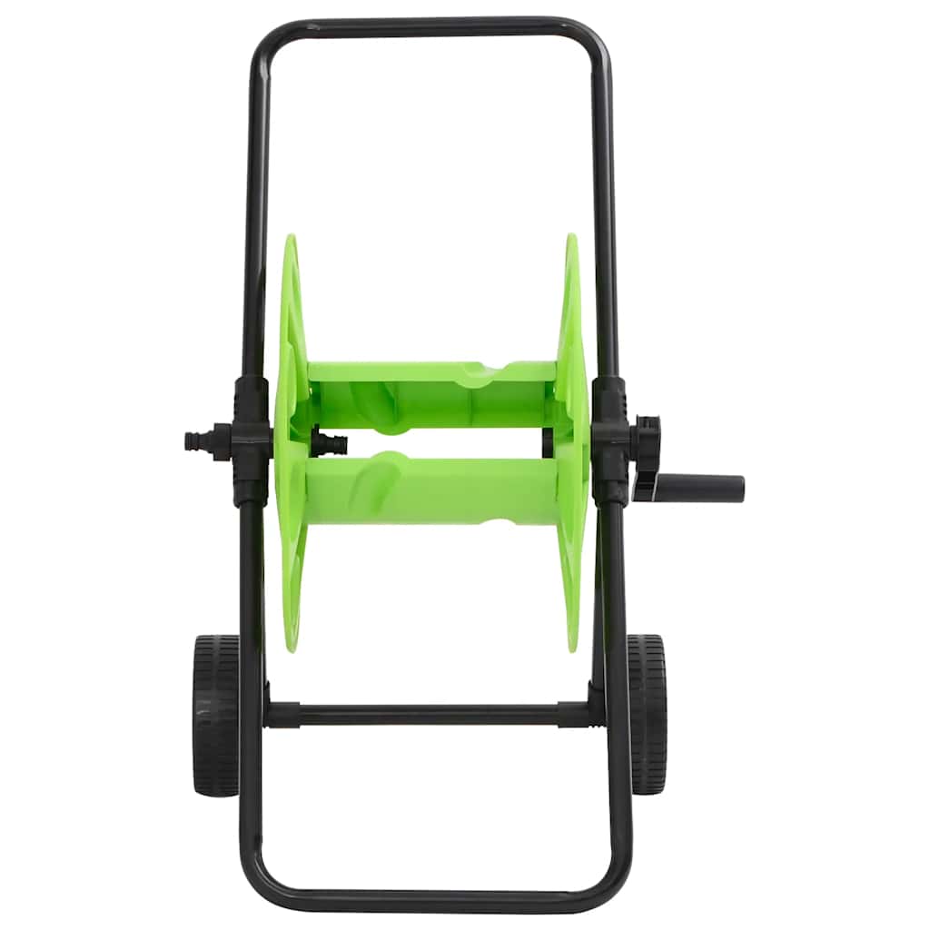 vidaXL Bęben ścienny na wąż 60 m, 1/2", zielony, stalowy