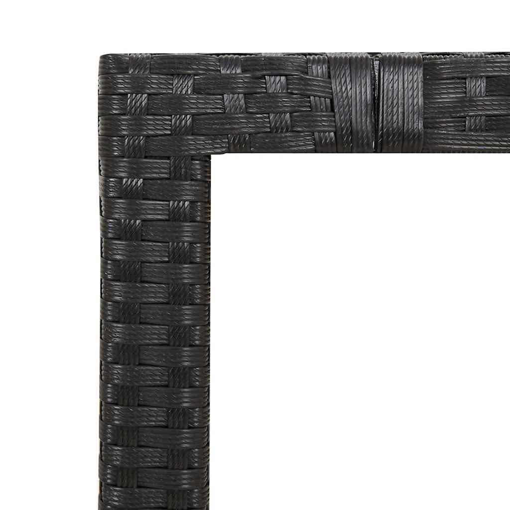 vidaXL 5-cz. zestaw ogrodowych mebli bistro z poduszkami, czarny