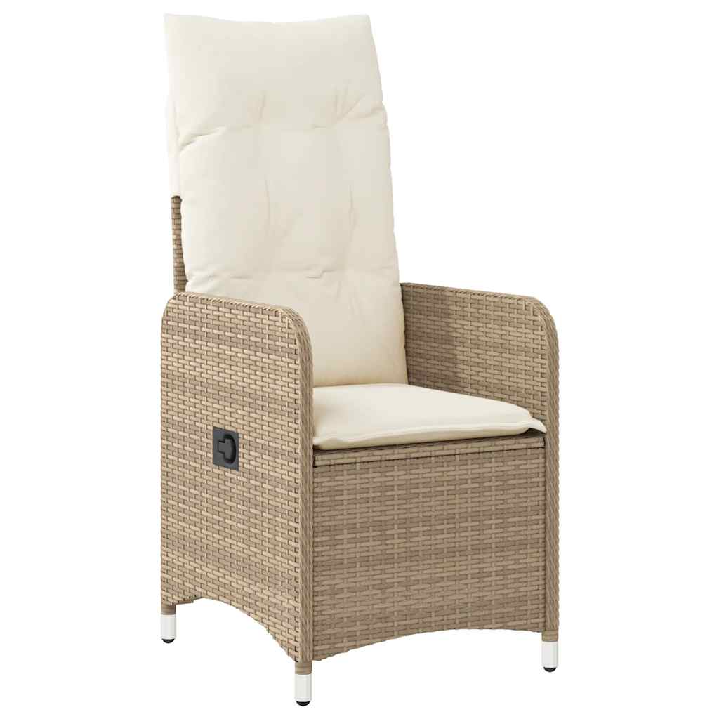 vidaXL 9-cz. zestaw ogrodowych mebli bistro z poduszkami, beżowy