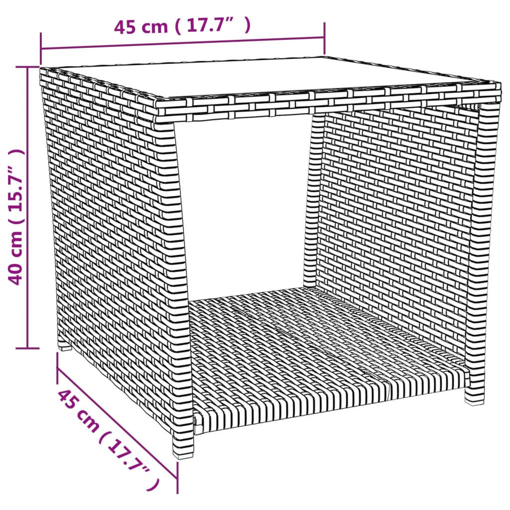 vidaXL 3-cz. zestaw mebli ogrodowych z poduszkami, czarny, rattan PE