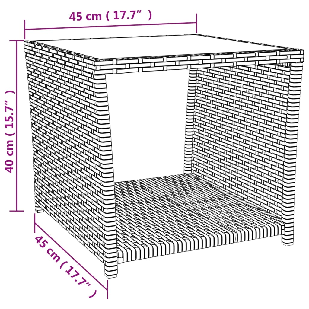 vidaXL 3-cz. zestaw mebli ogrodowych z poduszkami, czarny, rattan PE
