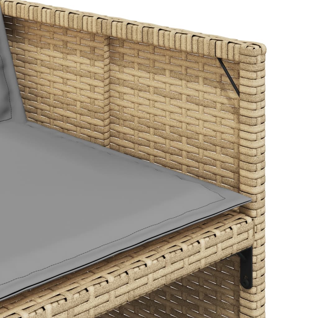 vidaXL 11-cz. zestaw mebli ogrodowych z poduszkami, mieszany beż