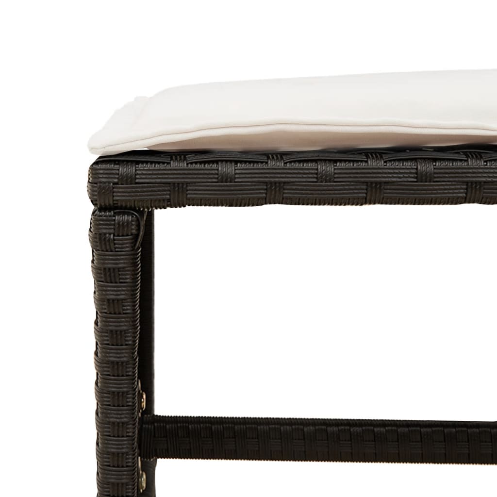 vidaXL 11-cz. zestaw mebli do ogrodu, z poduszkami, czarny rattan PE