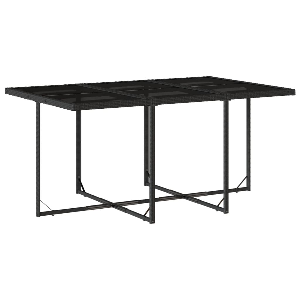 vidaXL 11-cz. zestaw mebli do ogrodu, z poduszkami, czarny rattan PE