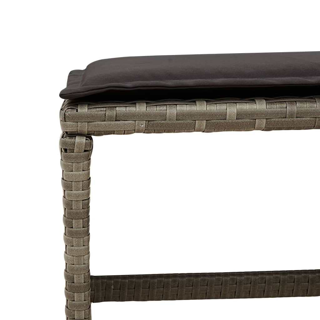 vidaXL 17-cz. zestaw mebli ogrodowych z poduszkami, szary, rattan PE