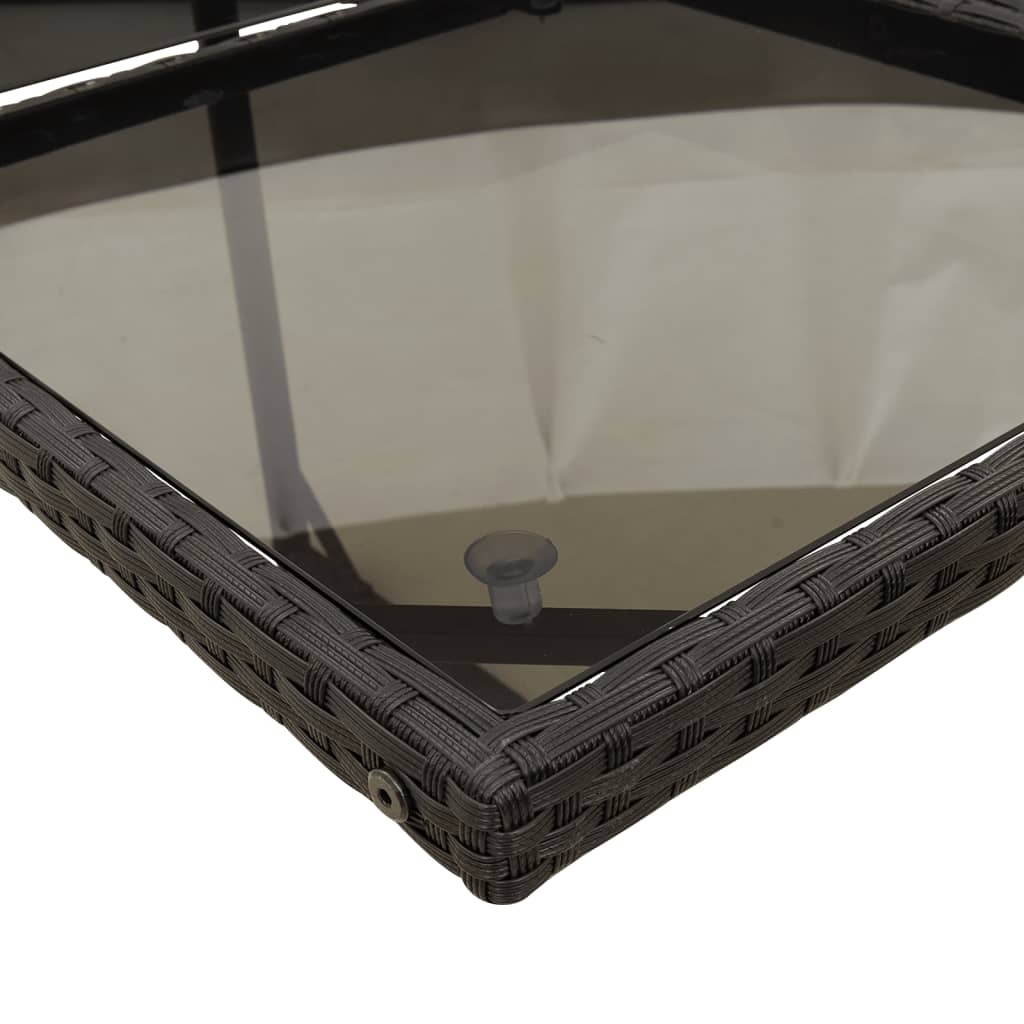 vidaXL 11-cz. zestaw mebli do ogrodu, z poduszkami, czarny rattan PE