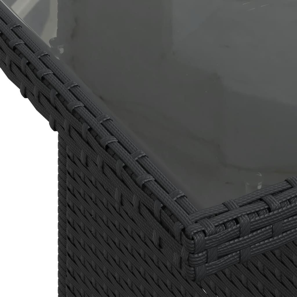 vidaXL 9-cz. zestaw wypoczynkowy do ogrodu, z poduszkami, czarny