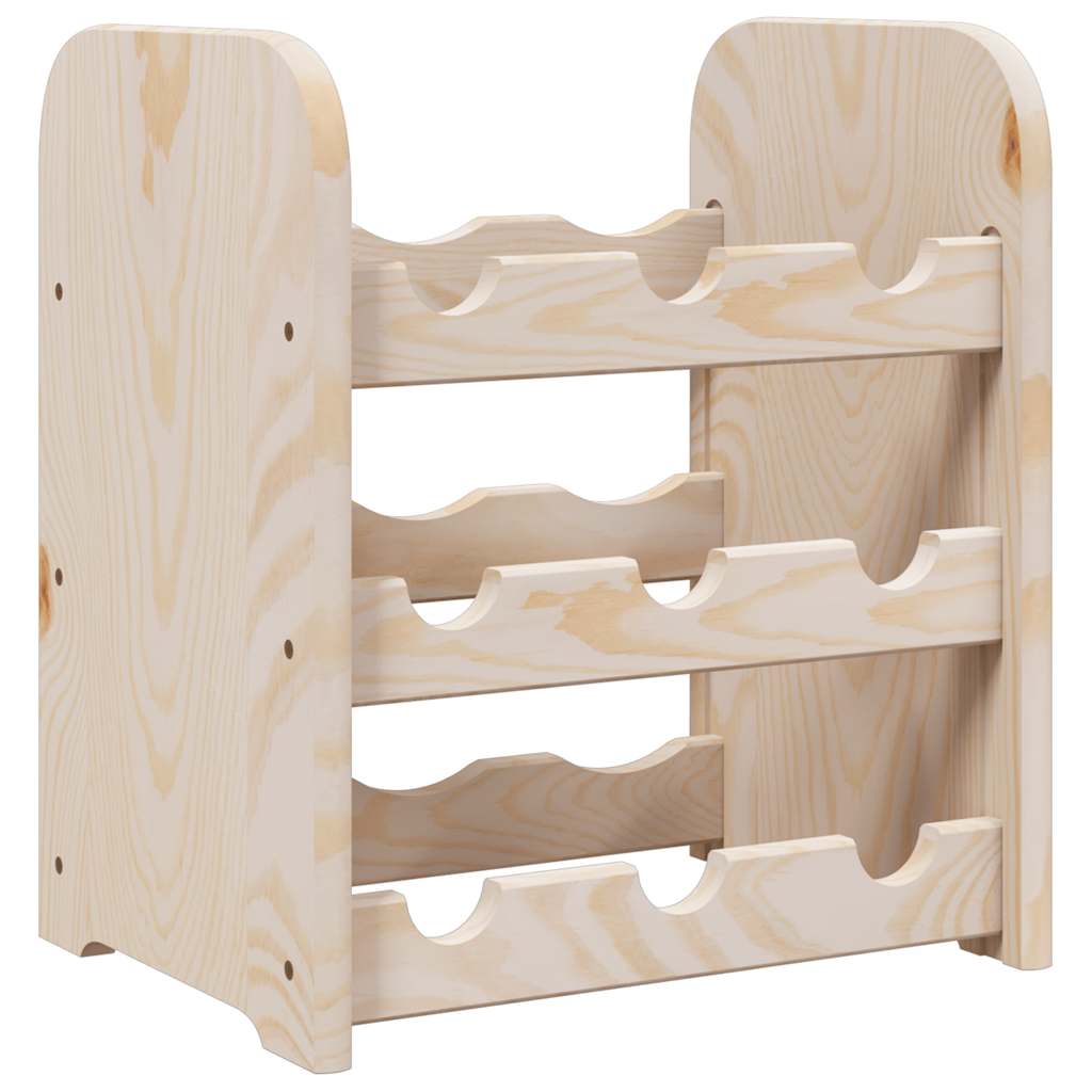 vidaXL Stojak na wino, 33x25x37 cm, lite drewno sosnowe